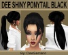 DEE SHINY PONYTAIL BLACK