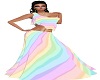 light rainbow dress