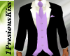 lavender black suit