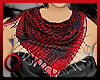 Scarf black and red