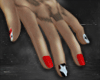 RED Y2K NAILS