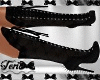 Black Lace Laced Boots