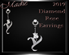 ! a Diamond Rose Earring