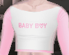 Pink Baby Boy Crop Top