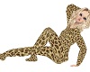 (k) leapard footie pjs