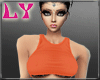 LY Orange Sexy Top