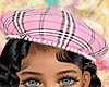Beret Left Pink Plaid