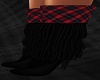 Fringed Tartan Boots