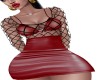 llAr red mesh dress