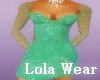 LO Green Sparkle Dress