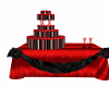 RED AND BLACK CAKE/TABLE