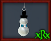 Snowman Earrings Aqua