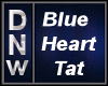 Blue Heart Back Tat