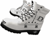 Biker White Boots