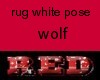 rug white pose WOLF