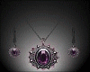 Purple silver necklace