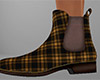 Brown Ankle Boot Plaid F