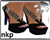 Blk Studded heels