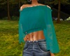 Flare Sleeve Top Teal