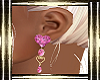 PINK HEARTS V DAY EARING