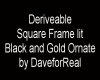 Black and Gold Lit Frame
