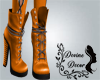 Orange fall boots