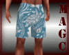 Teal trop swim trunks