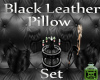 ~Blk Leather Pillow Set~