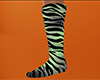 Light Green Socks Tiger Stripe TALL (F)