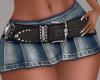 Belted Denim Skirt