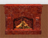Red Stone Fireplace