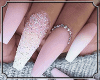 Pink White Pastel Nails