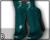 Teal Leather Ankle Boots