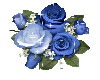 blue glitter flowers