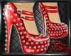[bz] Spiked Pumps RED