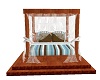 {CM} Blu/Brwn Canapy bed