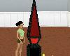 Animated flame obelisk