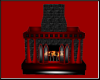 !A! RED N BLK FIREPLACE
