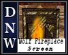 Gld Wolf Fireplace Scree