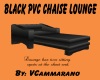 BLACK PVC CHAISE LOUNGE