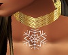 Snowflake Choker-Gold