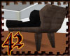 42~Black Leather Bench