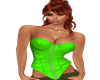 green zip up corset