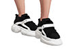 spike boots black white