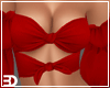 Red Tie Front Top