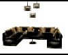 (KD)Couch Blk.Gld.