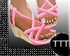 Low Wedge Heel Pink