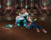 Teal reading chair