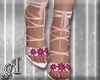 Pink Flower Spring Heels