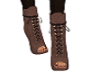 Brownish short laced boo